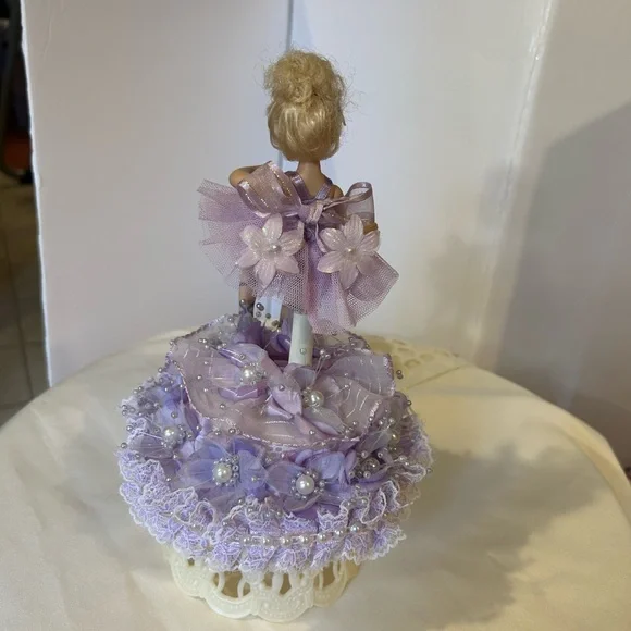 Purple Ballerina Doll Figurine cake topper or table decoration - Picture 3 of 9